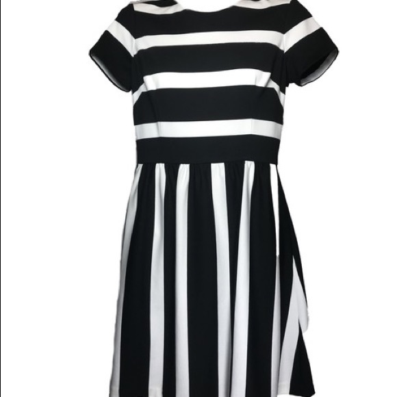 Eliza J Cap Sleeve Stripe Dress - Picture 7 of 8